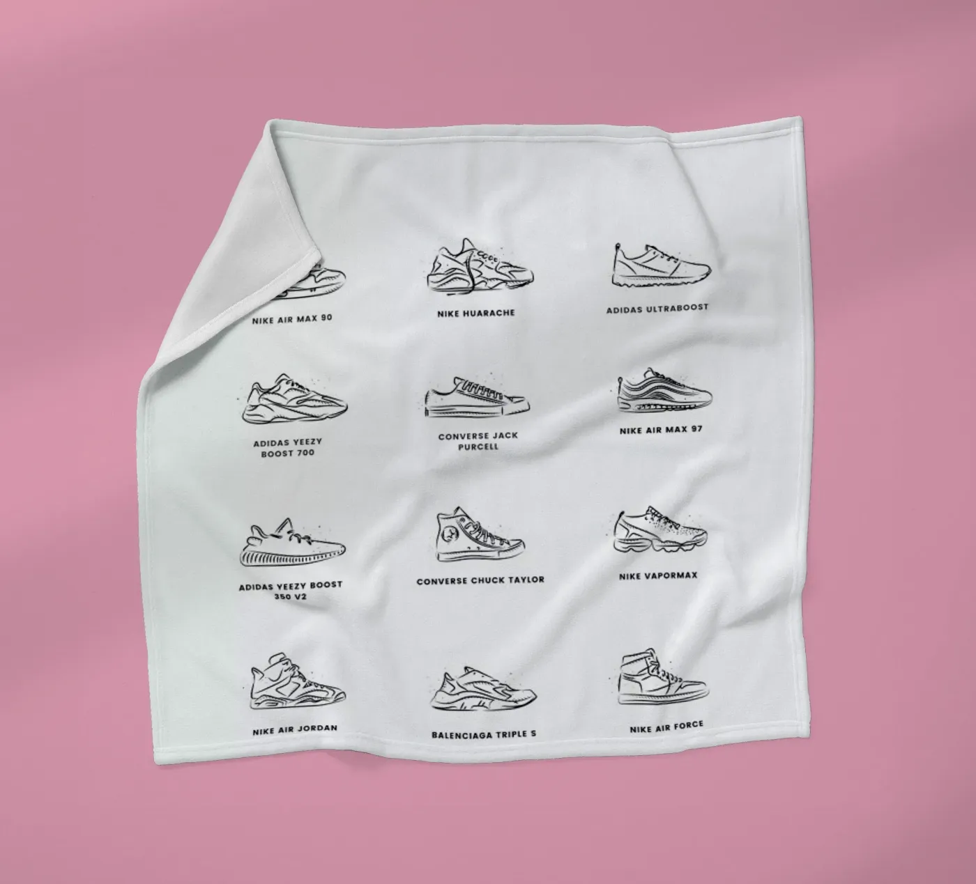 Sneaker Chart Fleecedecke von daylight design studio