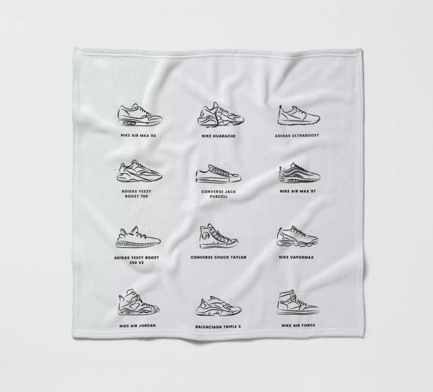 Sneaker Chart fleecedeken van daylight design studio