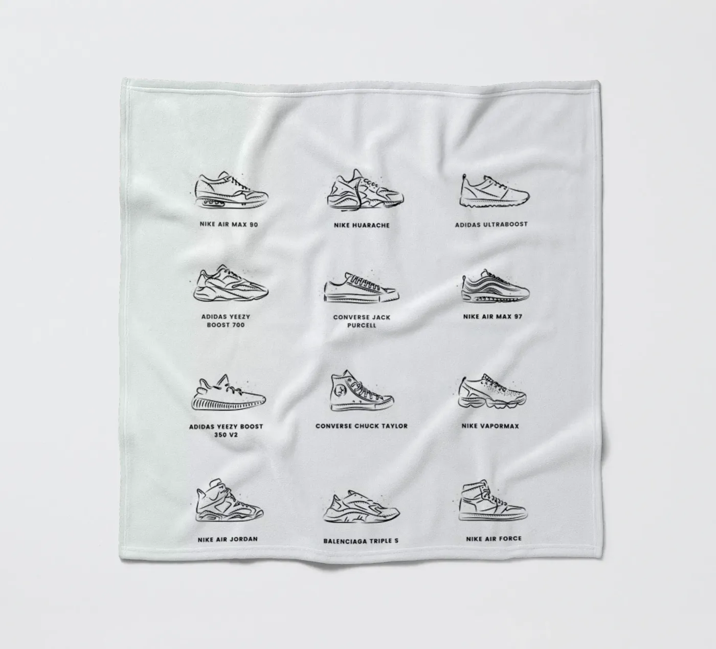Sneaker Chart Fleecedecke von daylight design studio