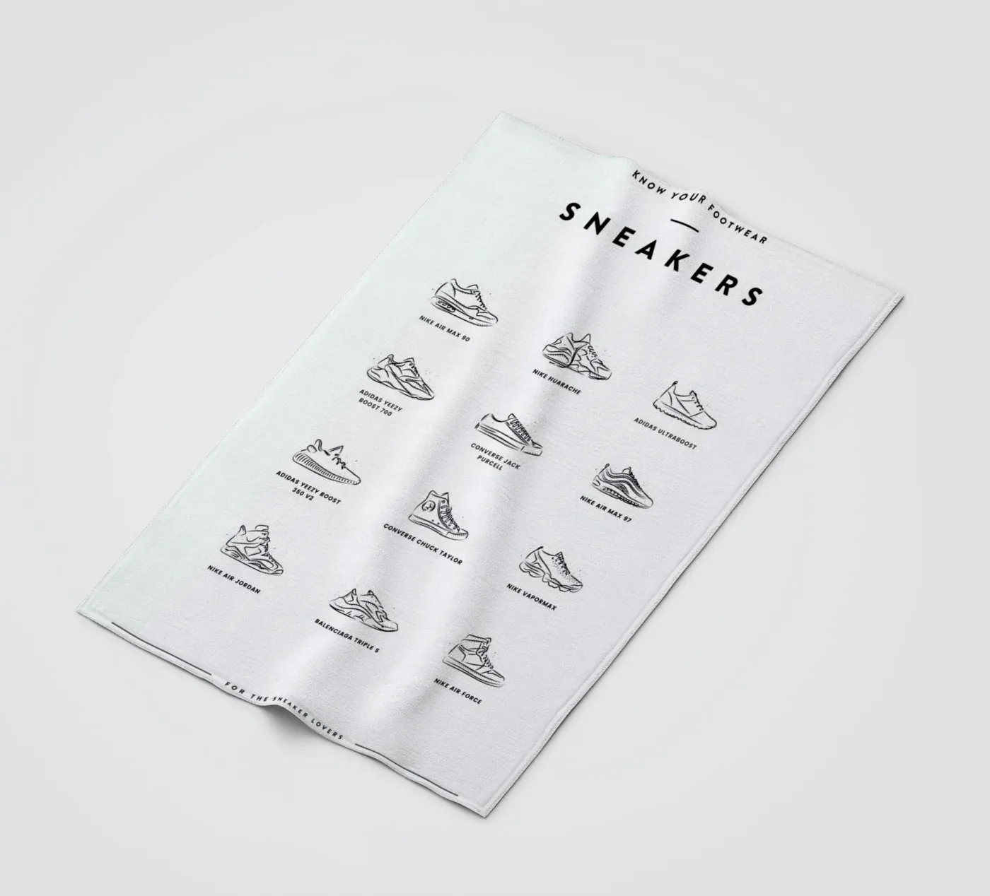 Sneaker Chart fleecedeken van daylight design studio