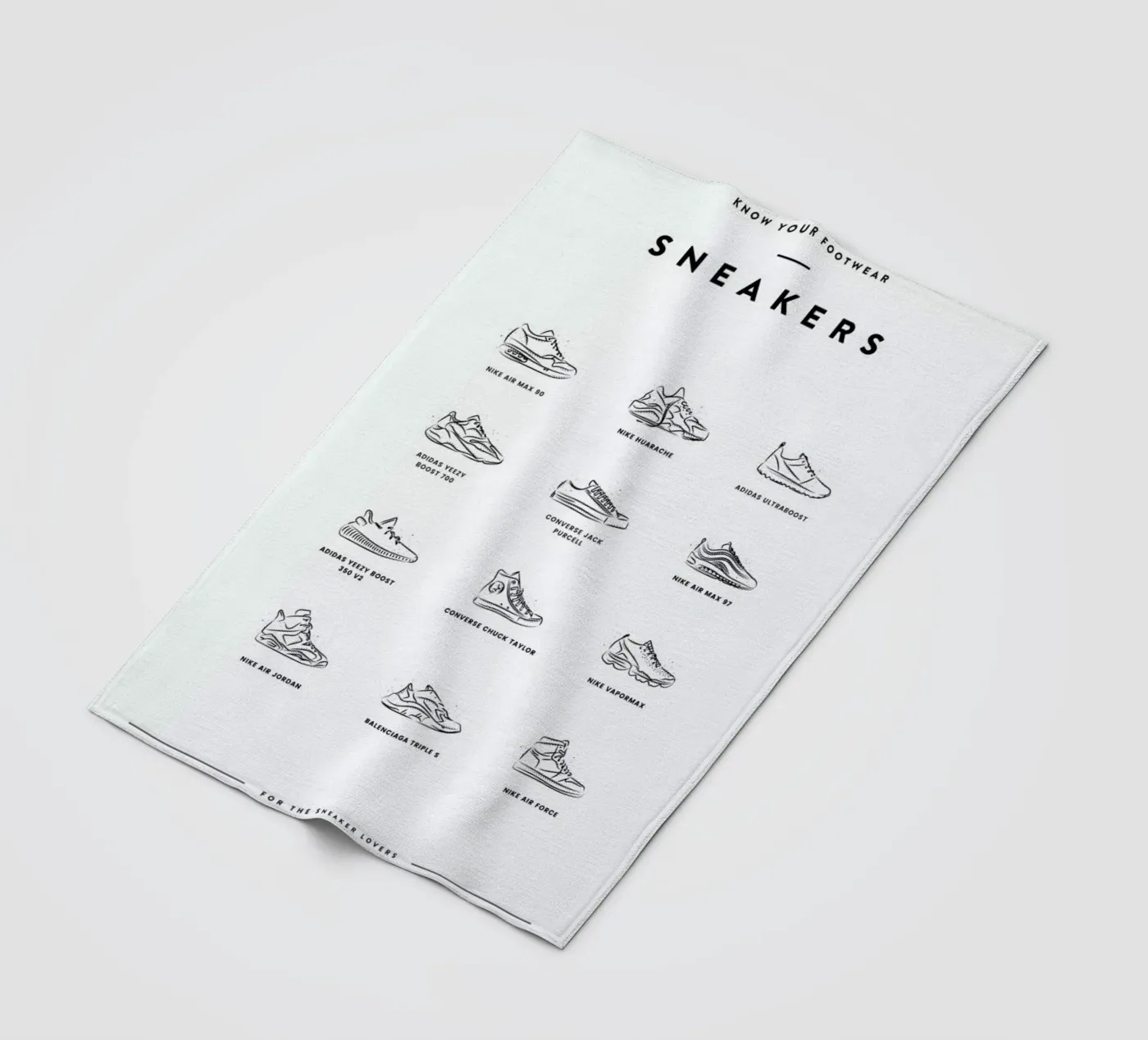 Sneaker Chart Fleecedecke von daylight design studio