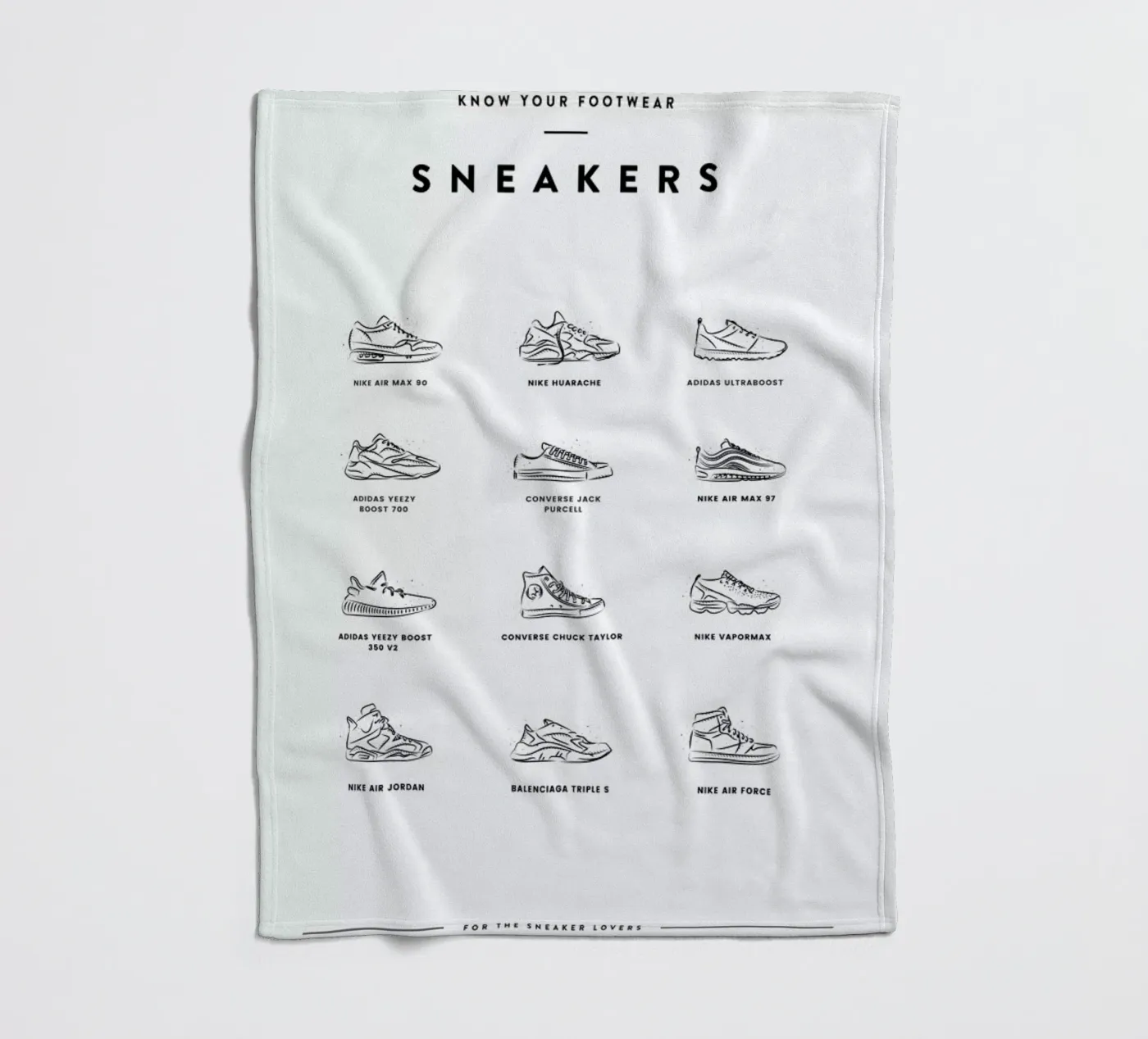 Sneaker Chart fleecedeken van daylight design studio