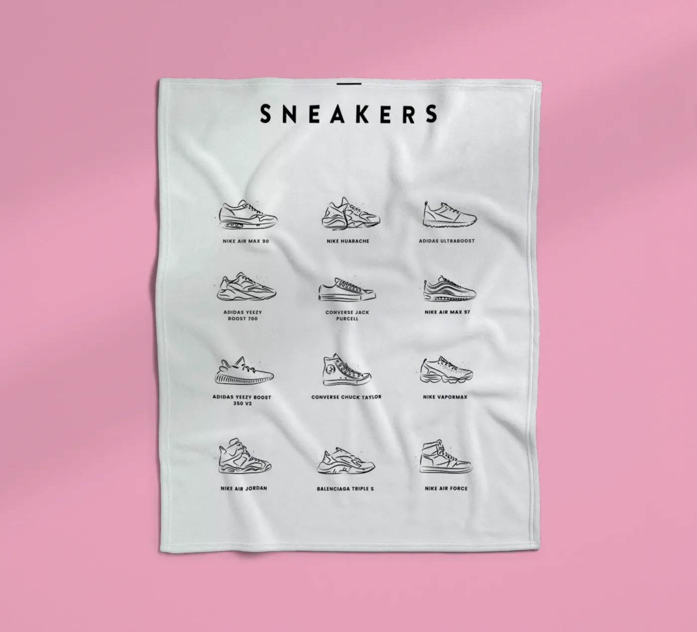 Sneaker Chart Fleecedecke von daylight design studio