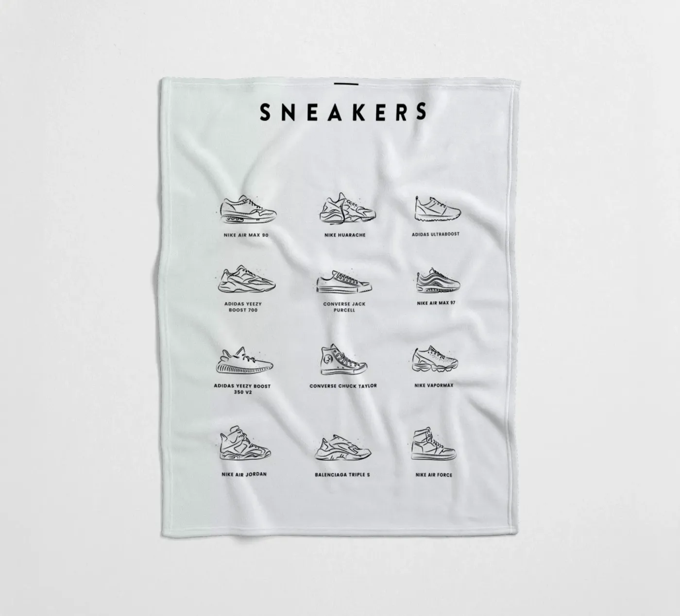 Sneaker Chart Fleecedecke von daylight design studio
