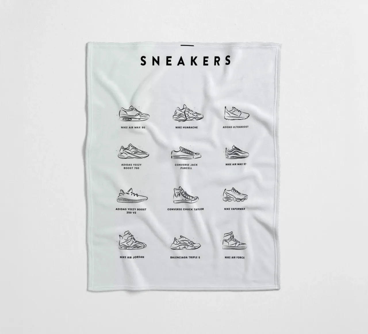 Sneaker Chart Fleecedecke von daylight design studio