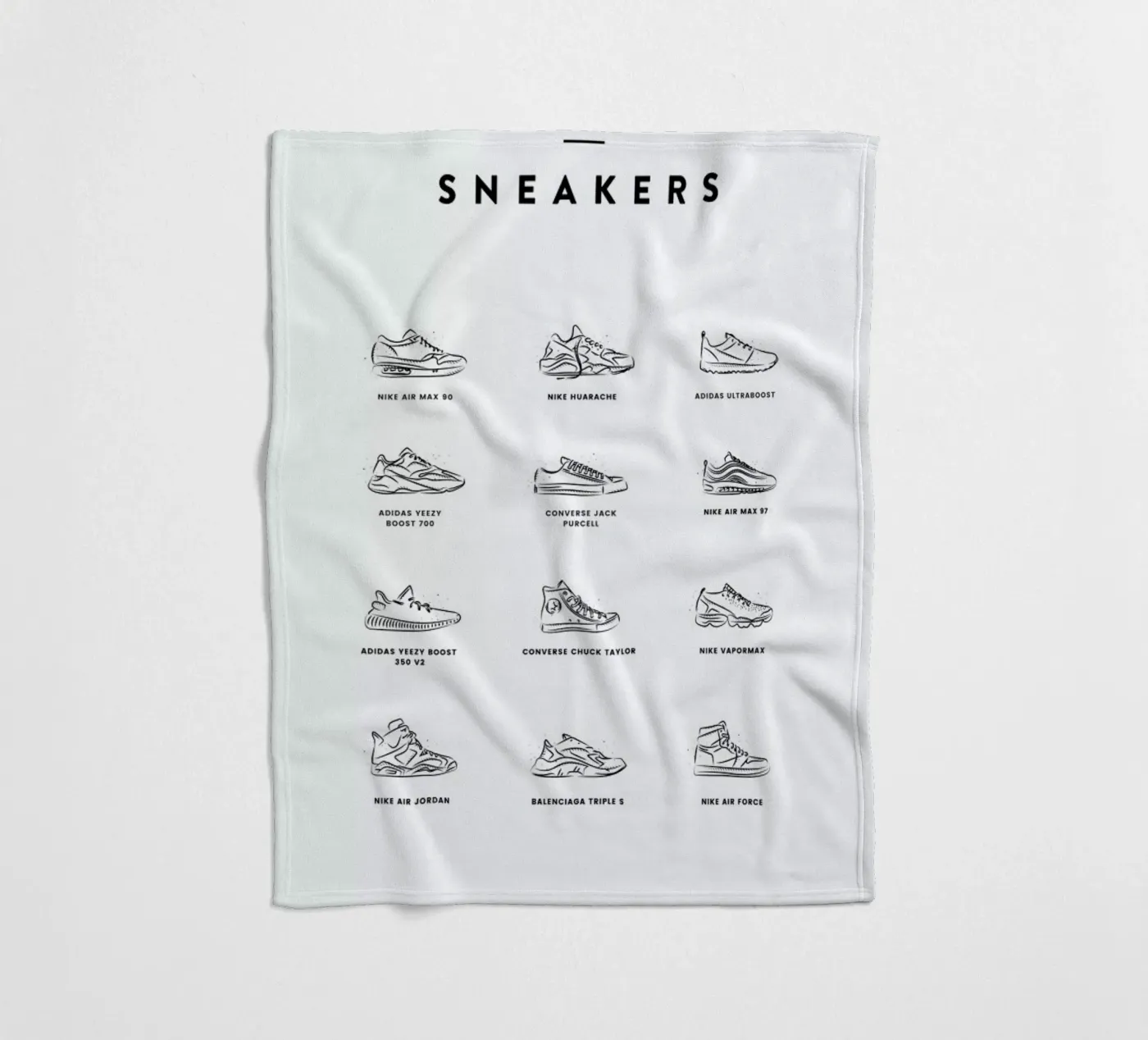 Sneaker Chart fleecedeken van daylight design studio