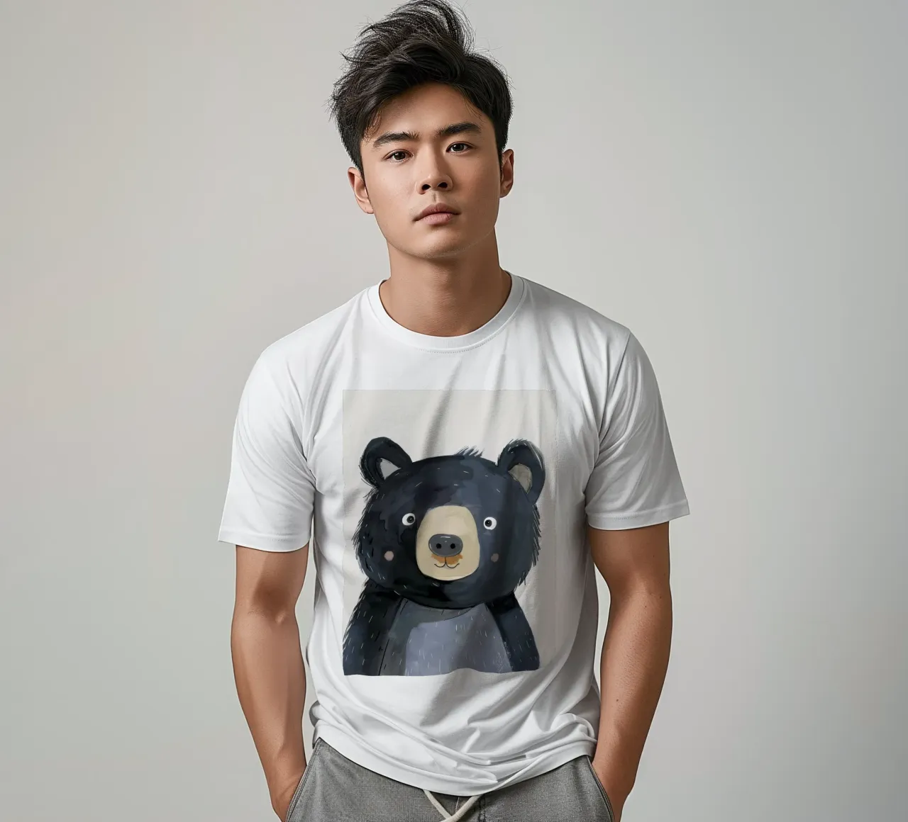 Illustrazione stilizzata di un cucciolo di orso nero 2 t-shirt da DesignDoodle