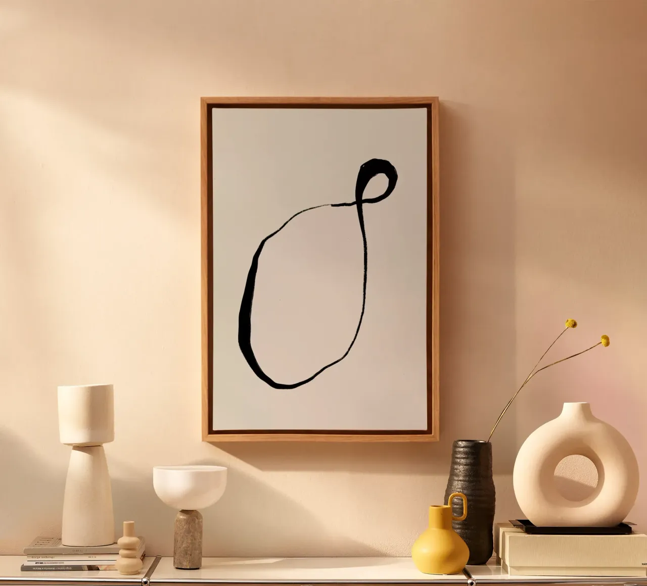 Twine 2 tela con Cornice a cassetta da Graphite