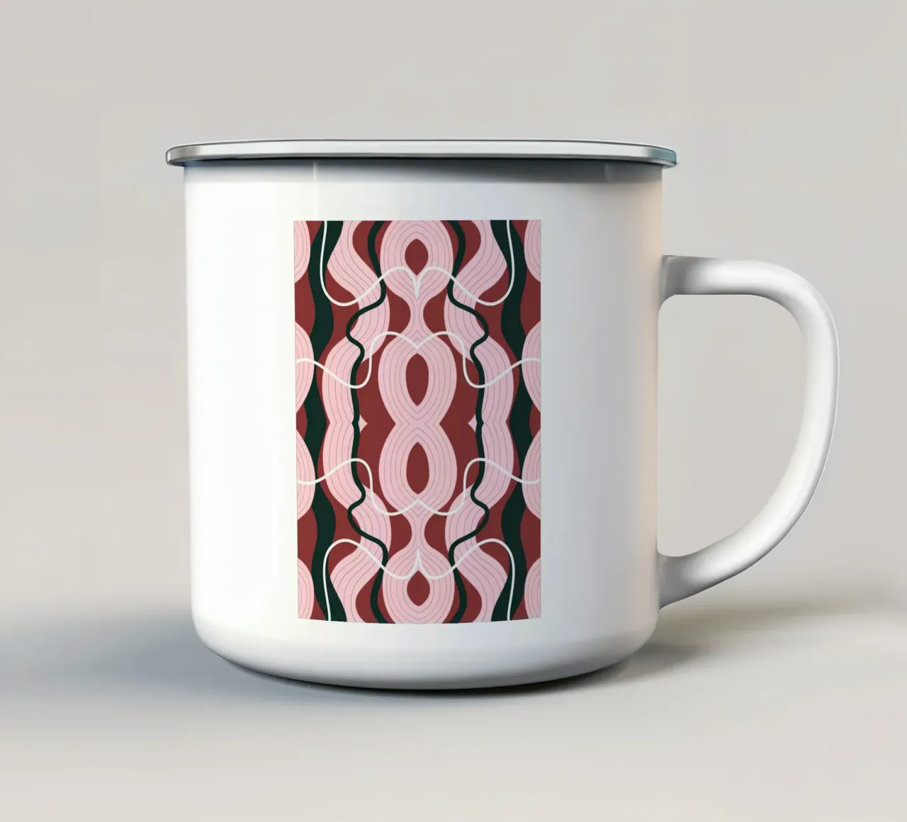 Trama di simmetria tazza in smalto da Little Dean
