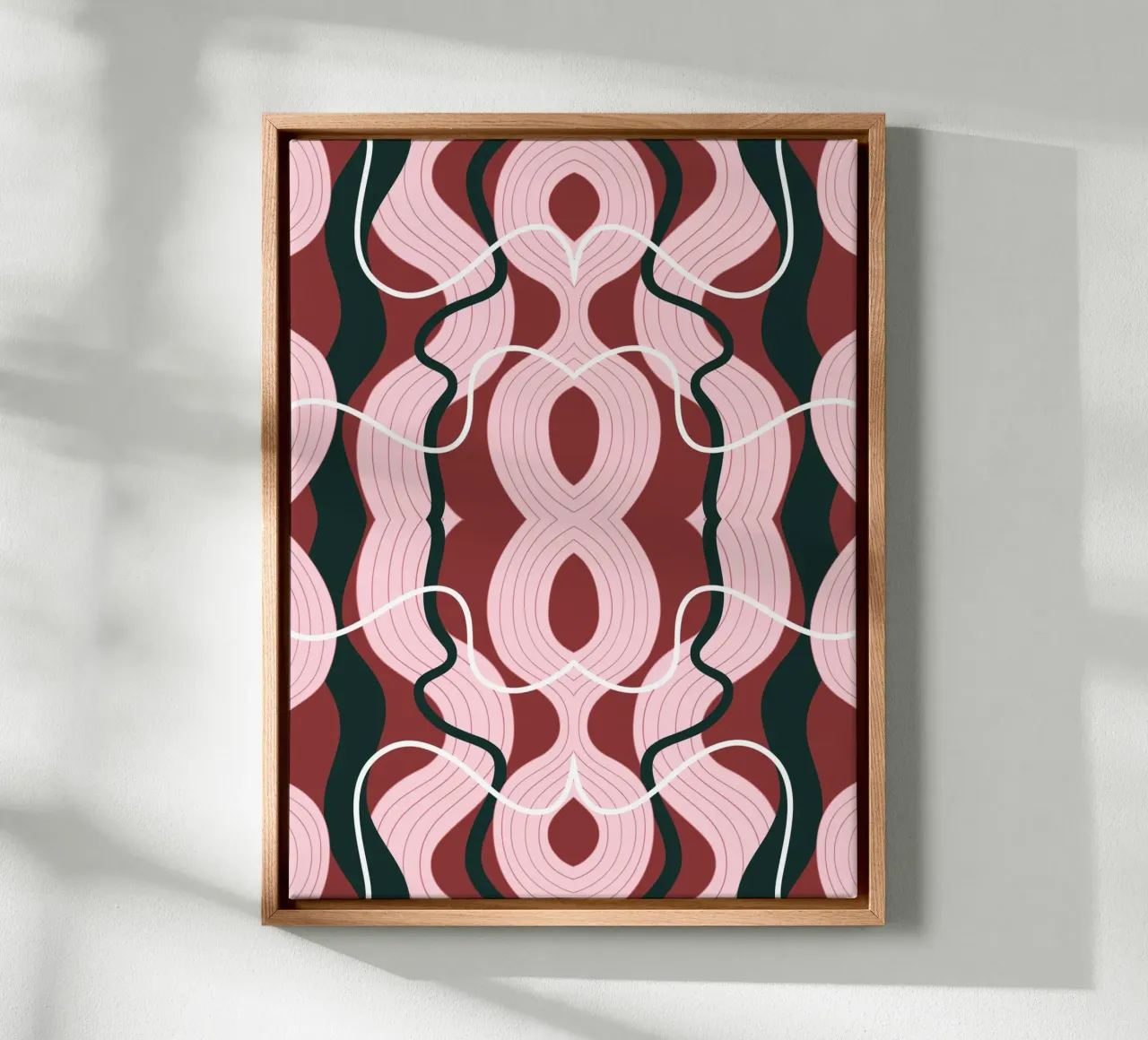 Symmetrie weven canvas met Baklijst van Little Dean