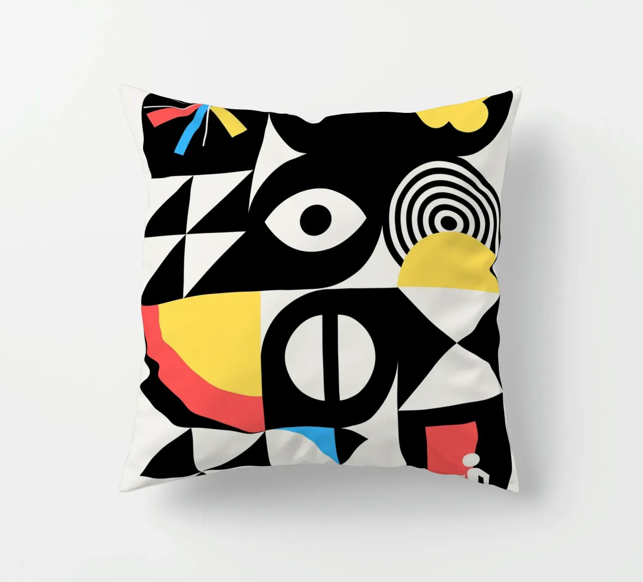 Design geometrico surreale e massimalista cuscino da Little Dean