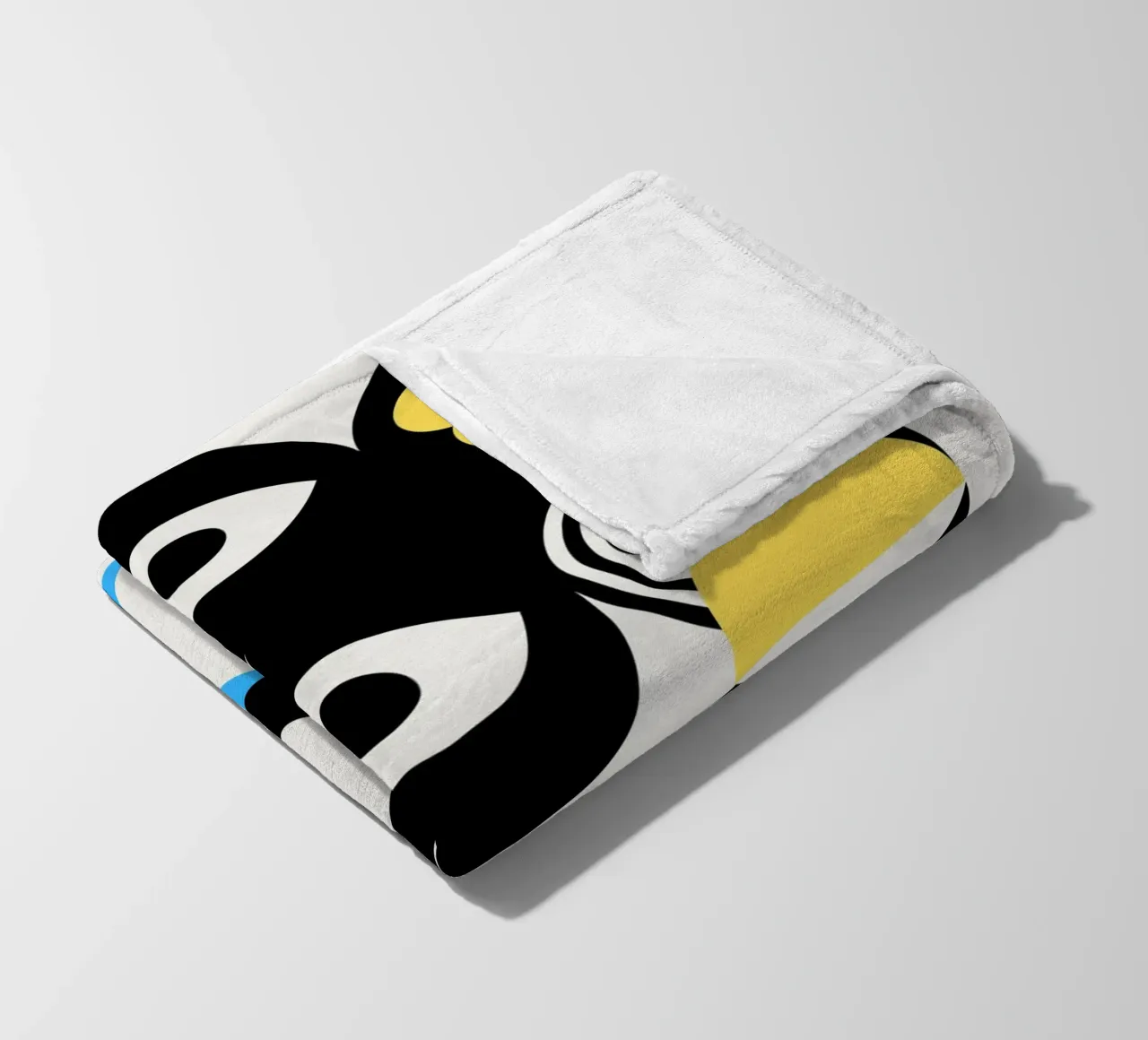 Maximalist geometrical surreal design fleece blanket by Little Dean