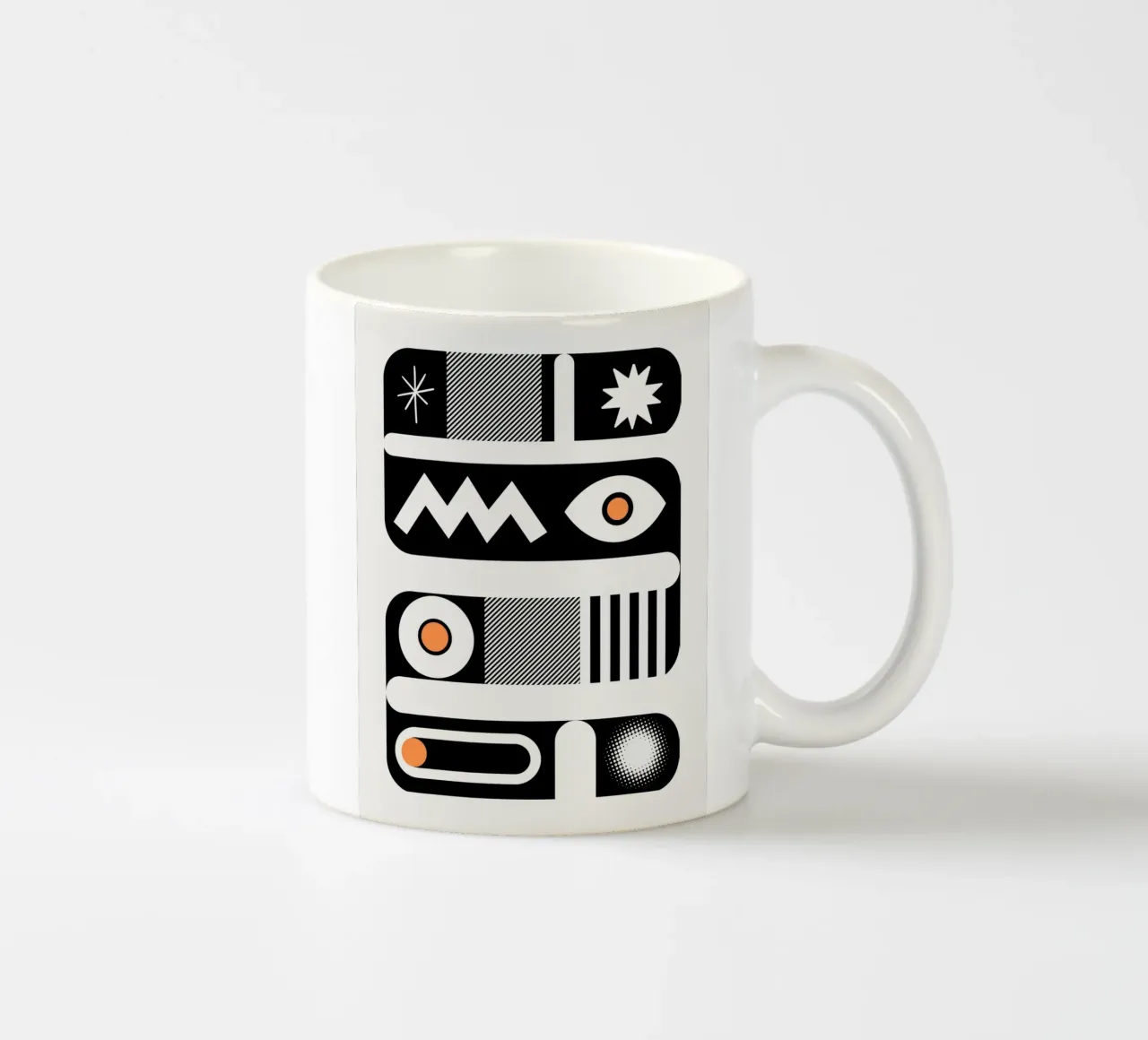 Mono geometrical design tazza in ceramica da Little Dean