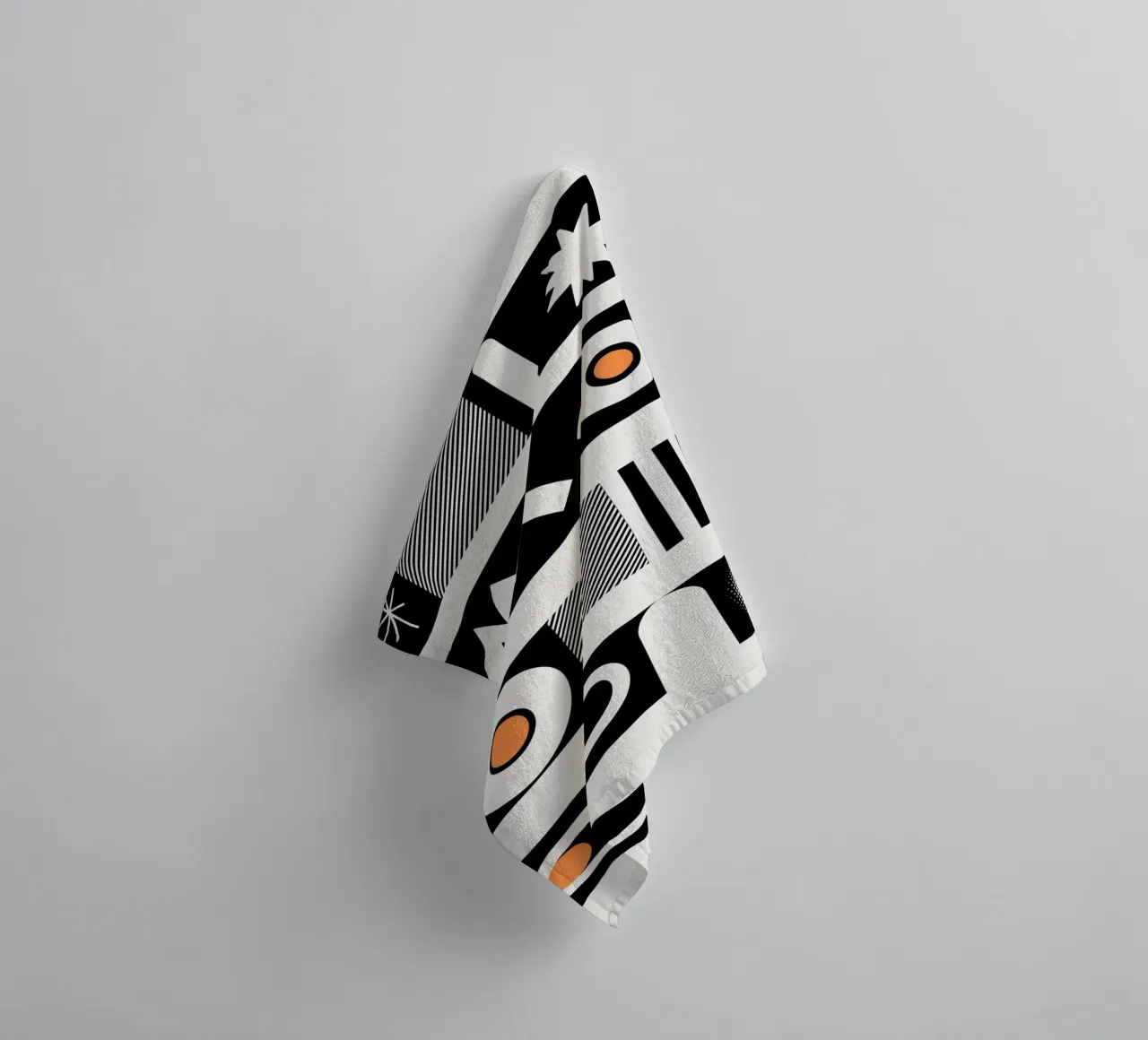 Mono geometrical design asciugamano da bagno da Little Dean
