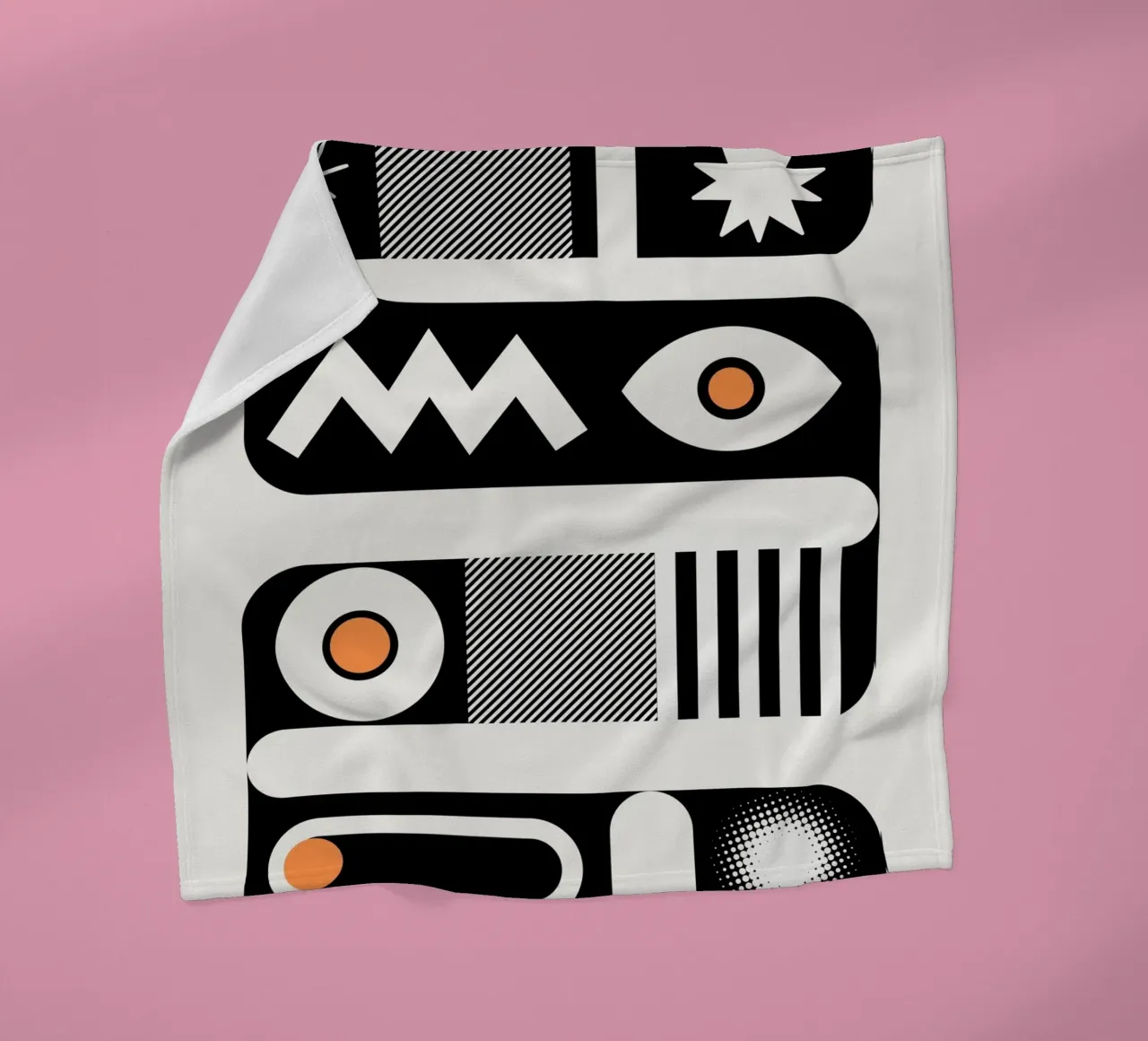 Mono geometrical design coperta in pile da Little Dean