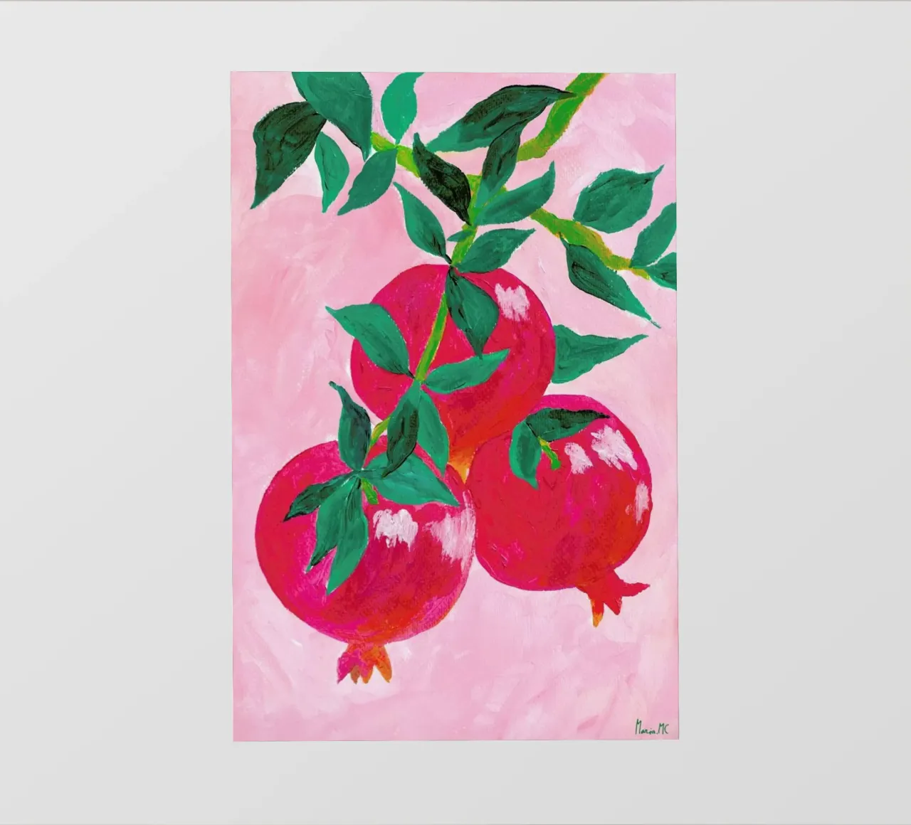 A Pomegranate In Its Tree pellicola backlit da Berserk Prints by Maria M.C.