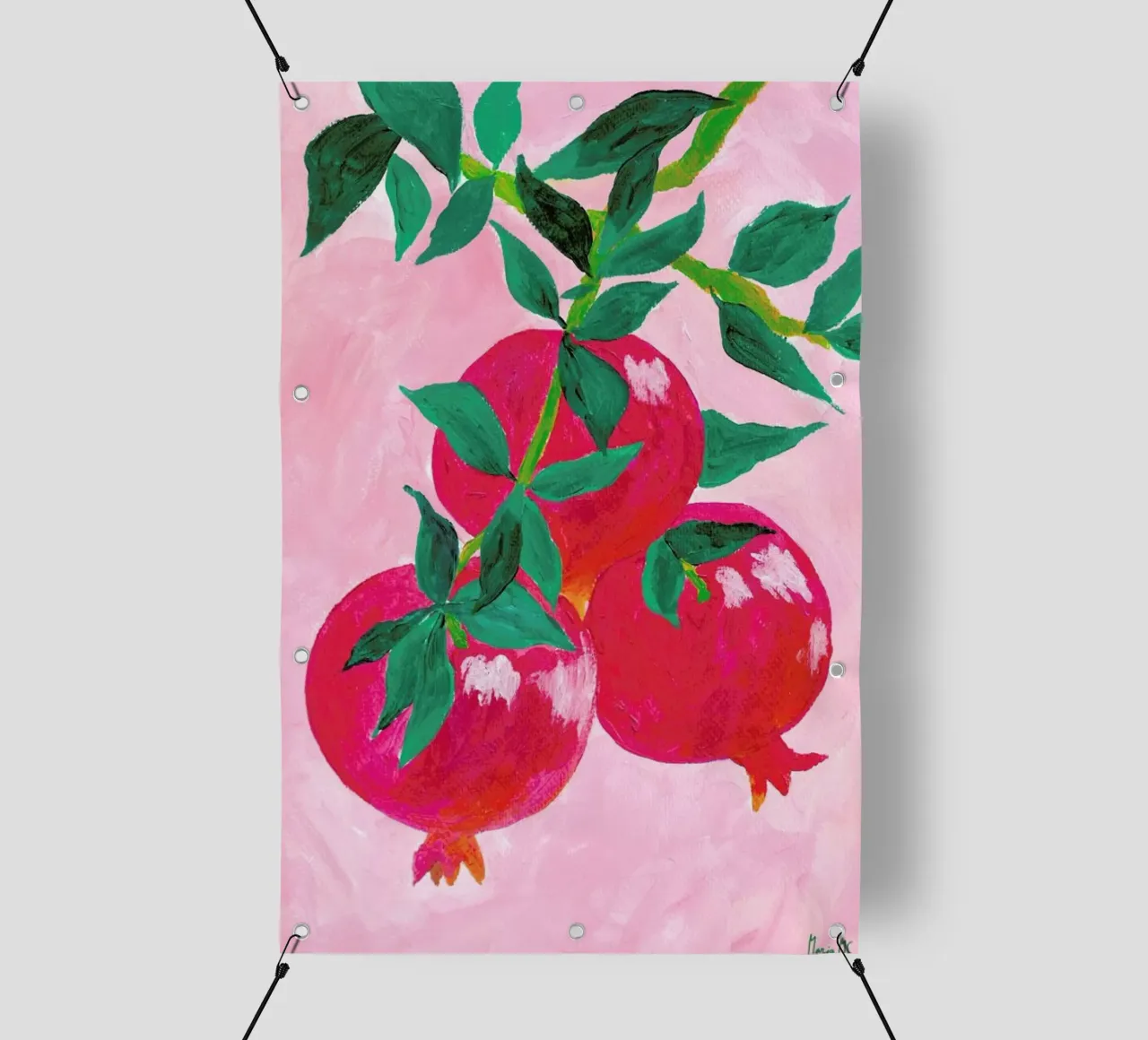A Pomegranate In Its Tree telo in pvc da Berserk Prints by Maria M.C.