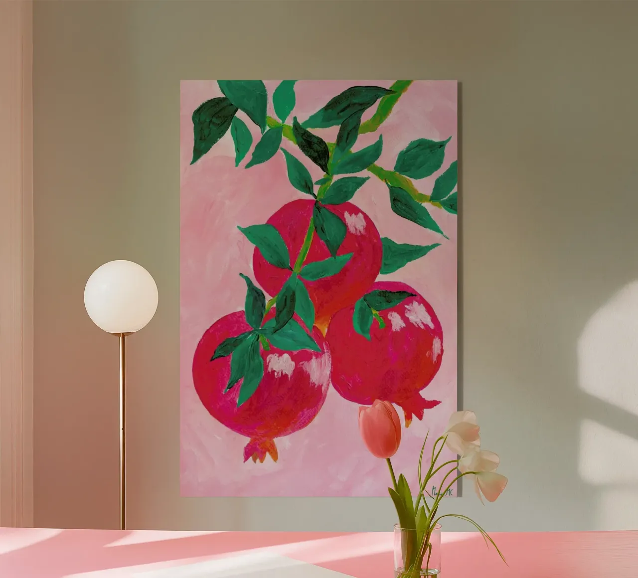 A Pomegranate In Its Tree plexiglass da Berserk Prints by Maria M.C.