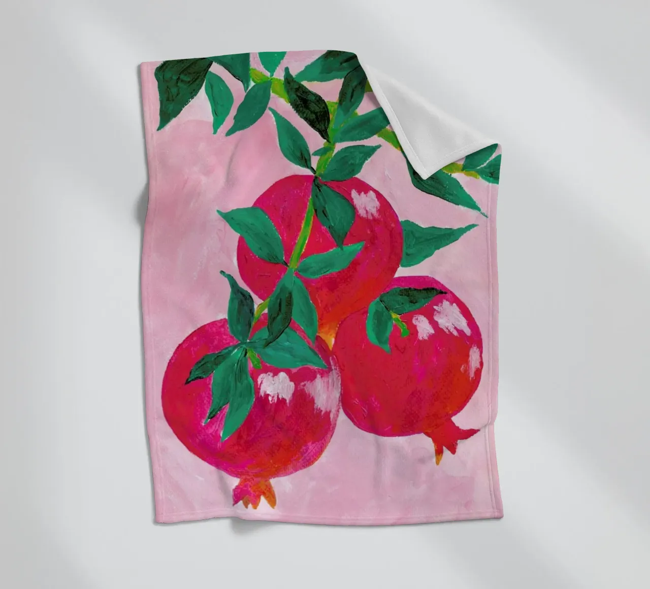 A Pomegranate In Its Tree coperta in pile da Berserk Prints by Maria M.C.