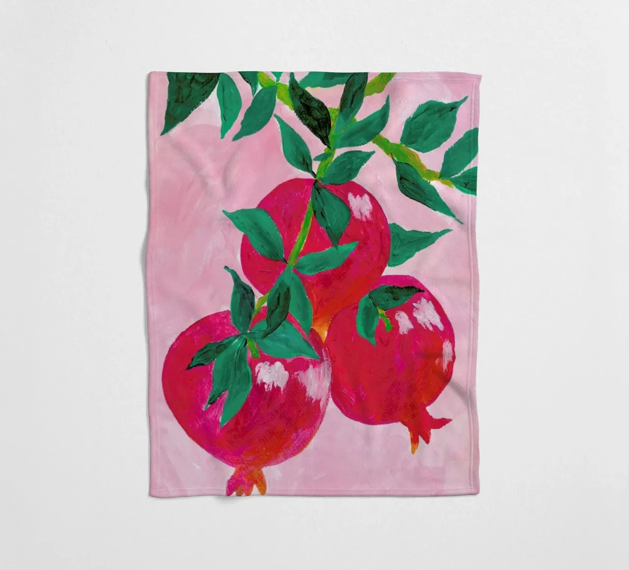 A Pomegranate In Its Tree coperta in pile da Berserk Prints by Maria M.C.