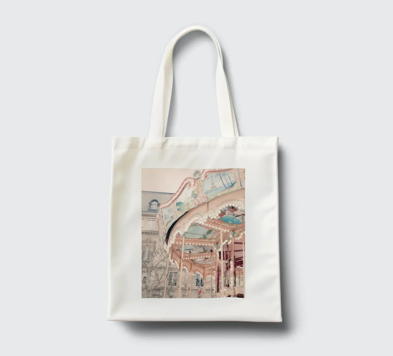 Paris Carousel borsa in juta da GraceDigitalArtCo