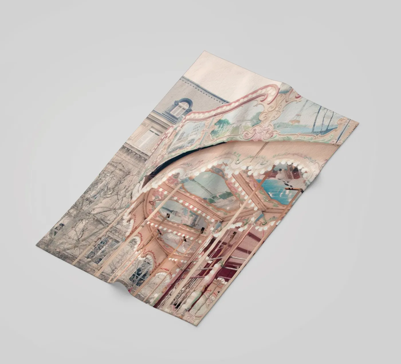 Paris Carousel telo mare da GraceDigitalArtCo