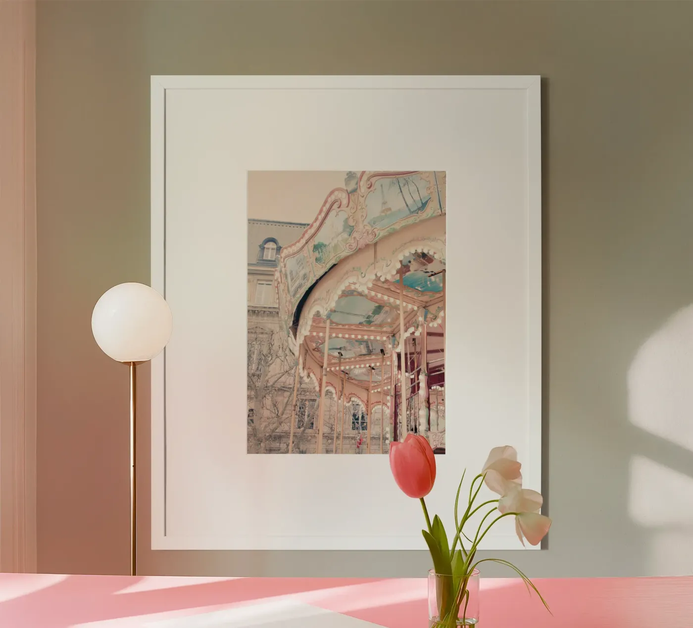 Paris Carousel poster by GraceDigitalArtCo