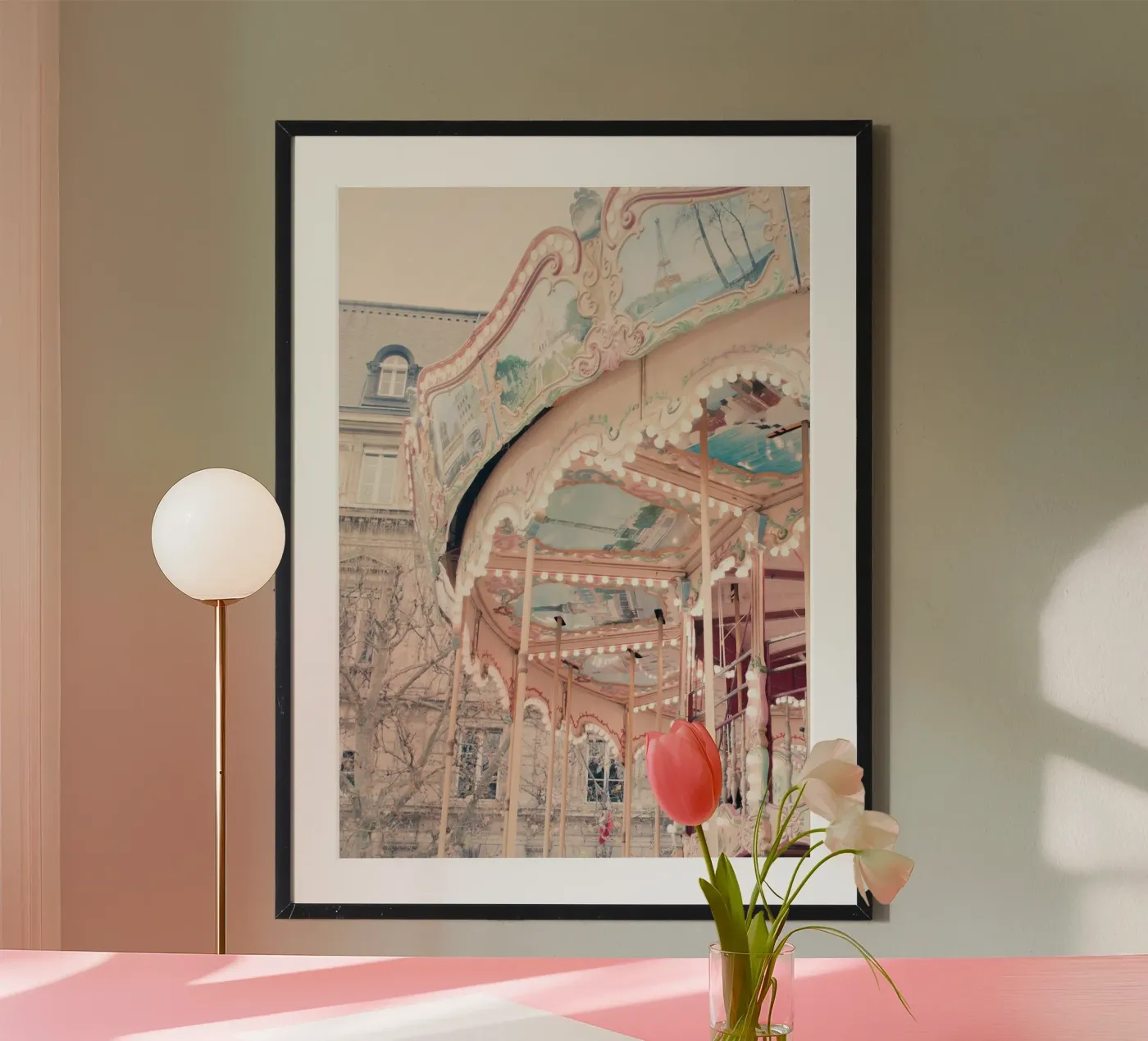 Paris Carousel poster by GraceDigitalArtCo