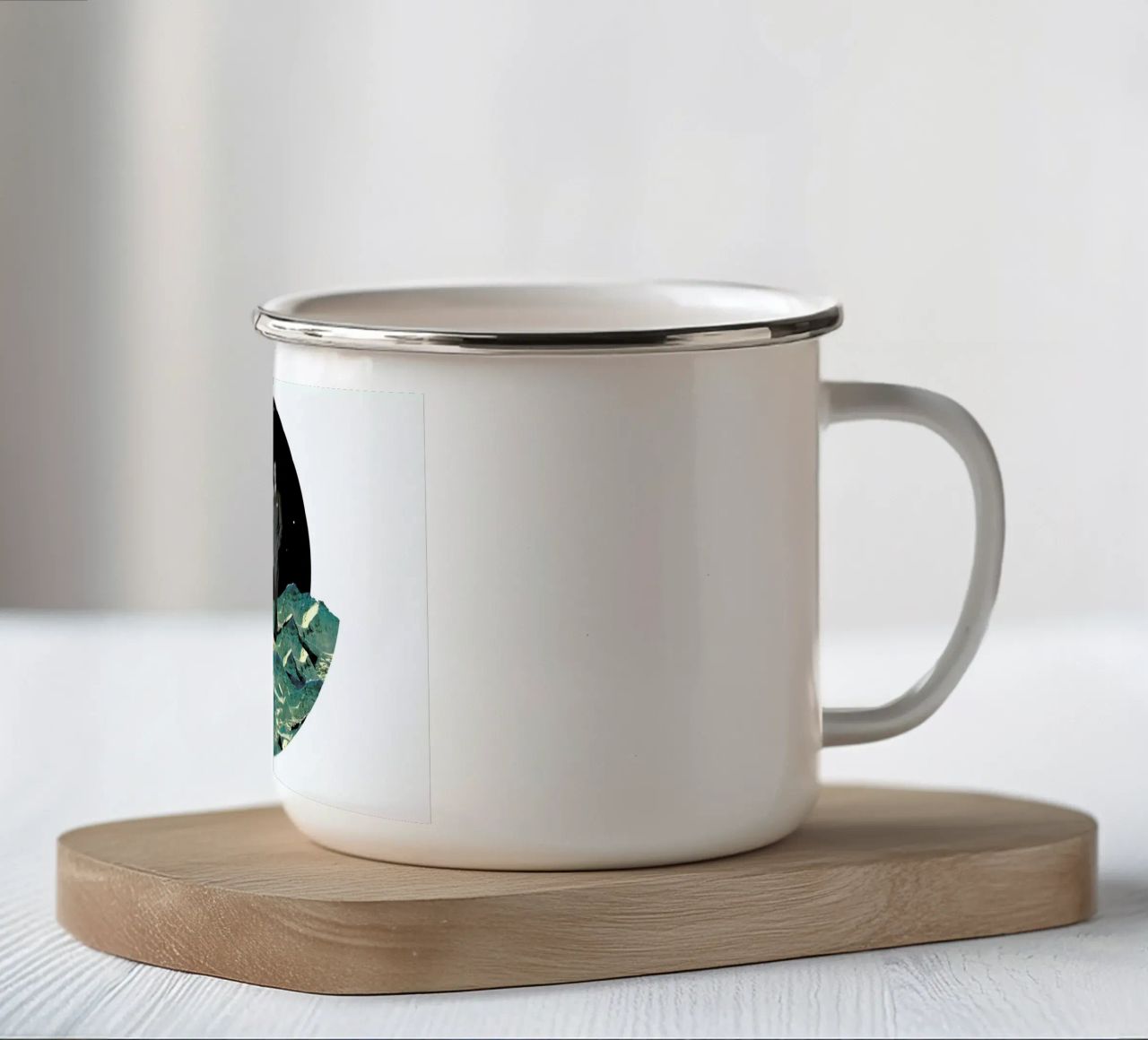 Space tazza in smalto da The Gently Unfurling Sneak