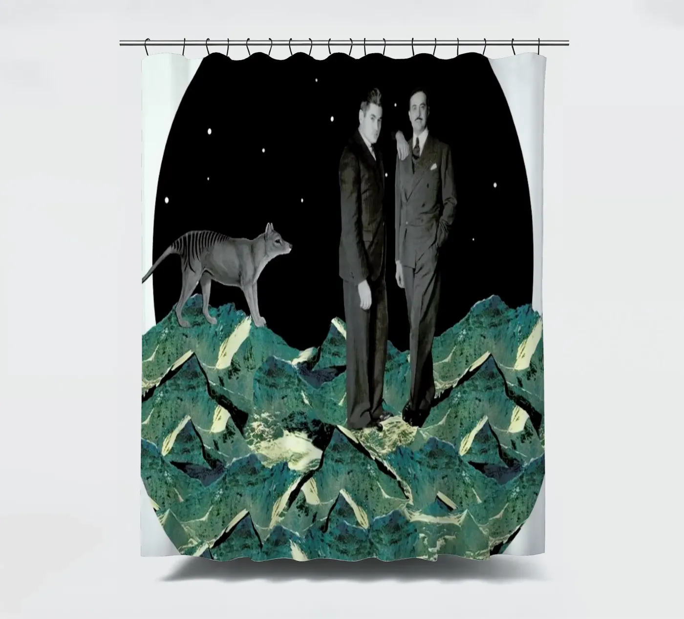 Space Duschvorhang von The Gently Unfurling Sneak