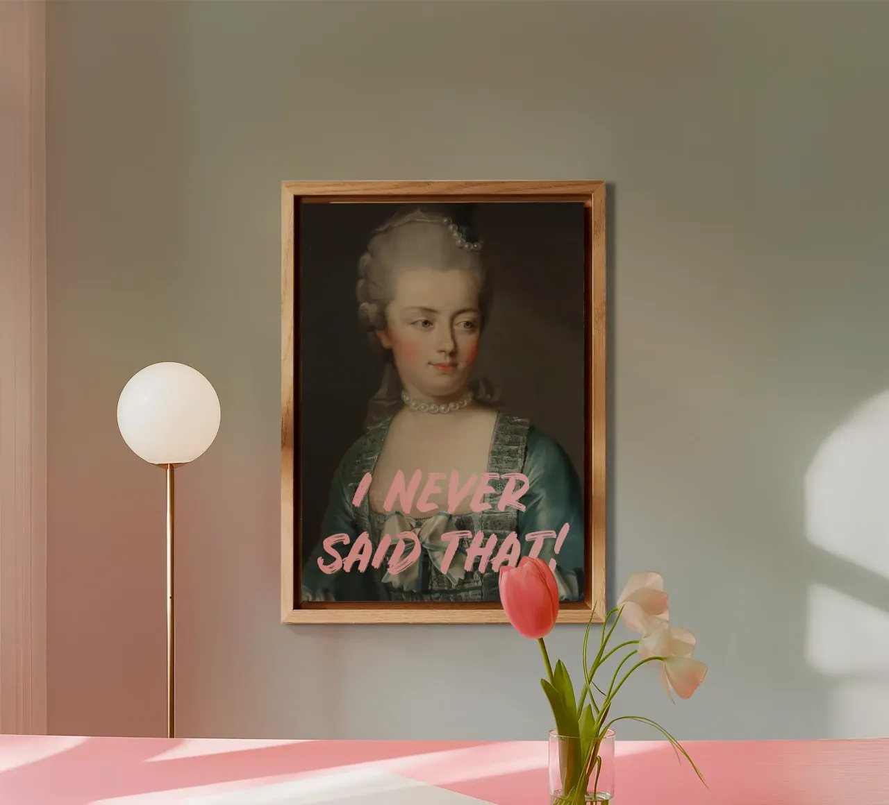 Marie-Antoinette Portrait with Text alluminio dibond da GraceDigitalArtCo
