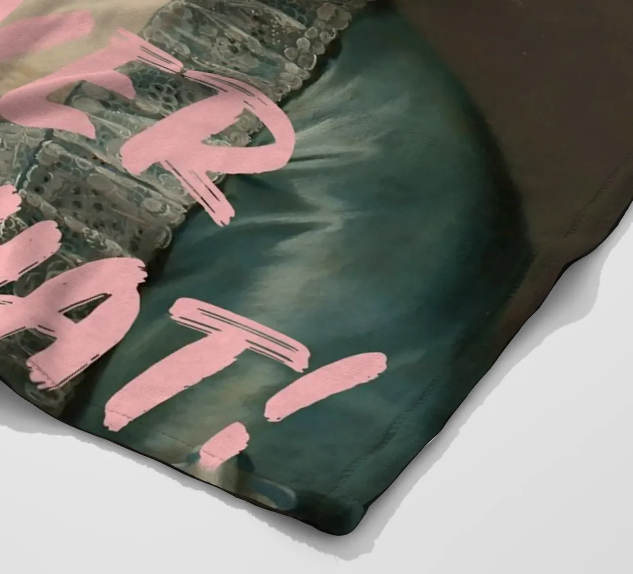 Marie-Antoinette Portrait with Text coperta in pile da GraceDigitalArtCo