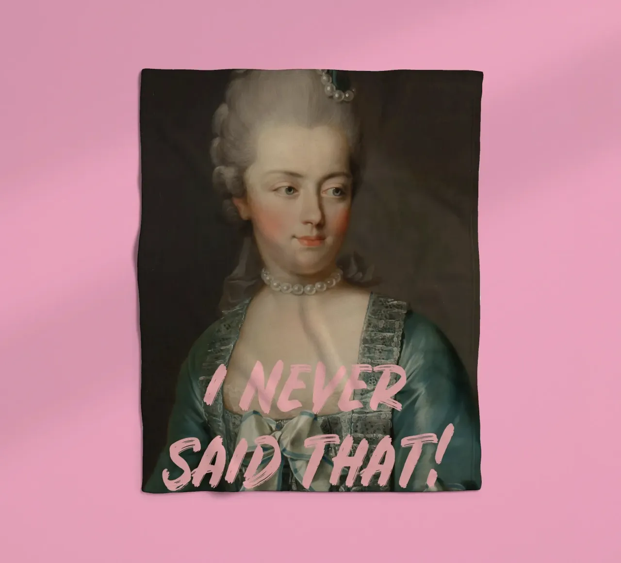Marie-Antoinette Portrait with Text coperta in pile da GraceDigitalArtCo