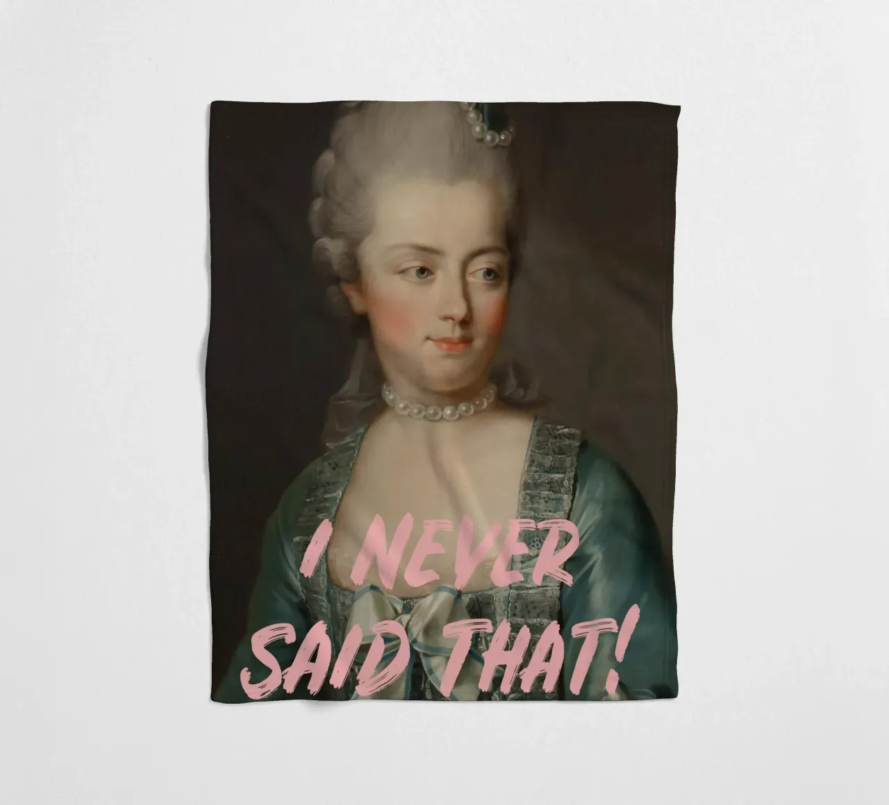 Marie-Antoinette Portrait with Text coperta in pile da GraceDigitalArtCo