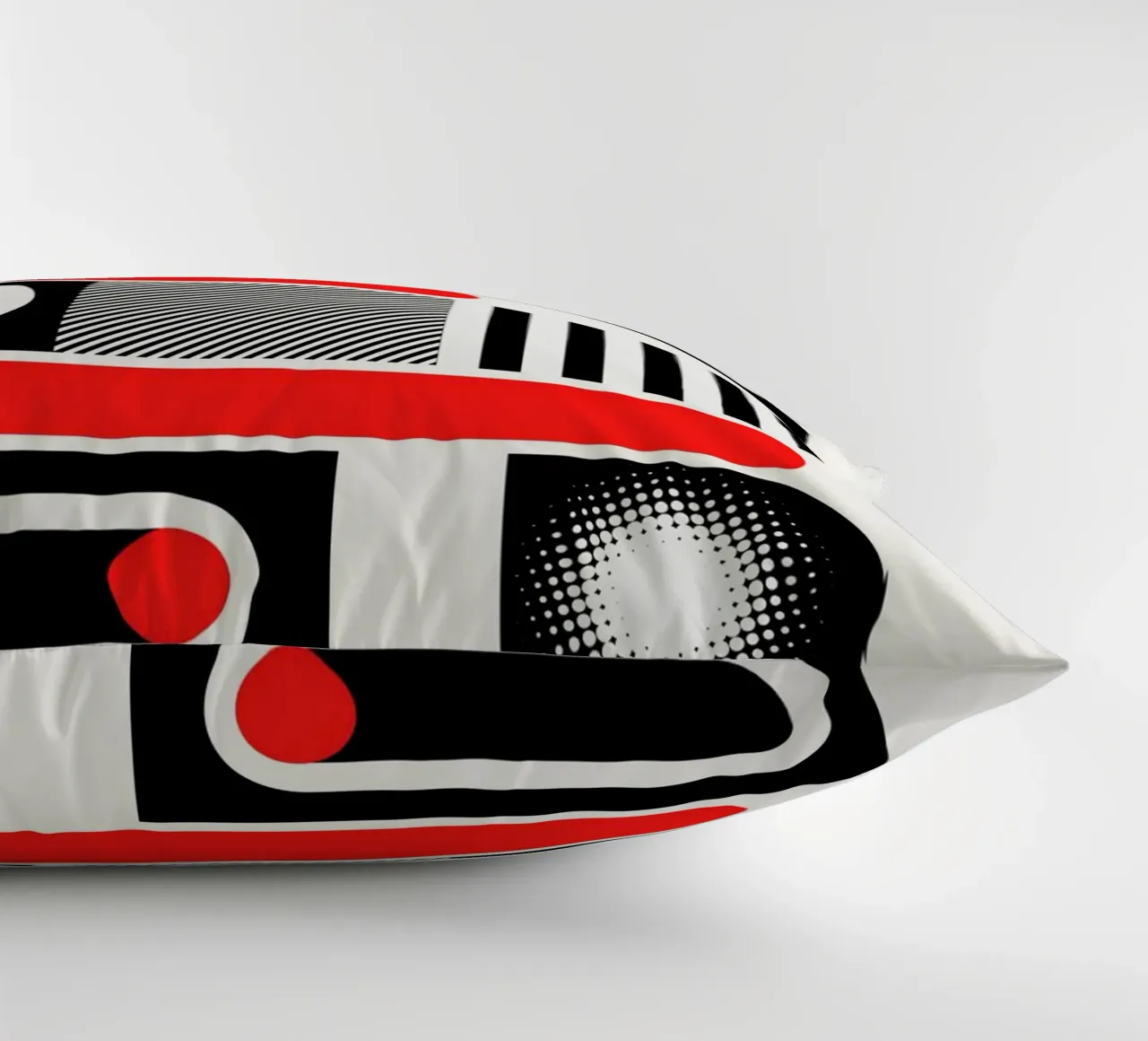 Rosso mono geometrico cuscino da Little Dean