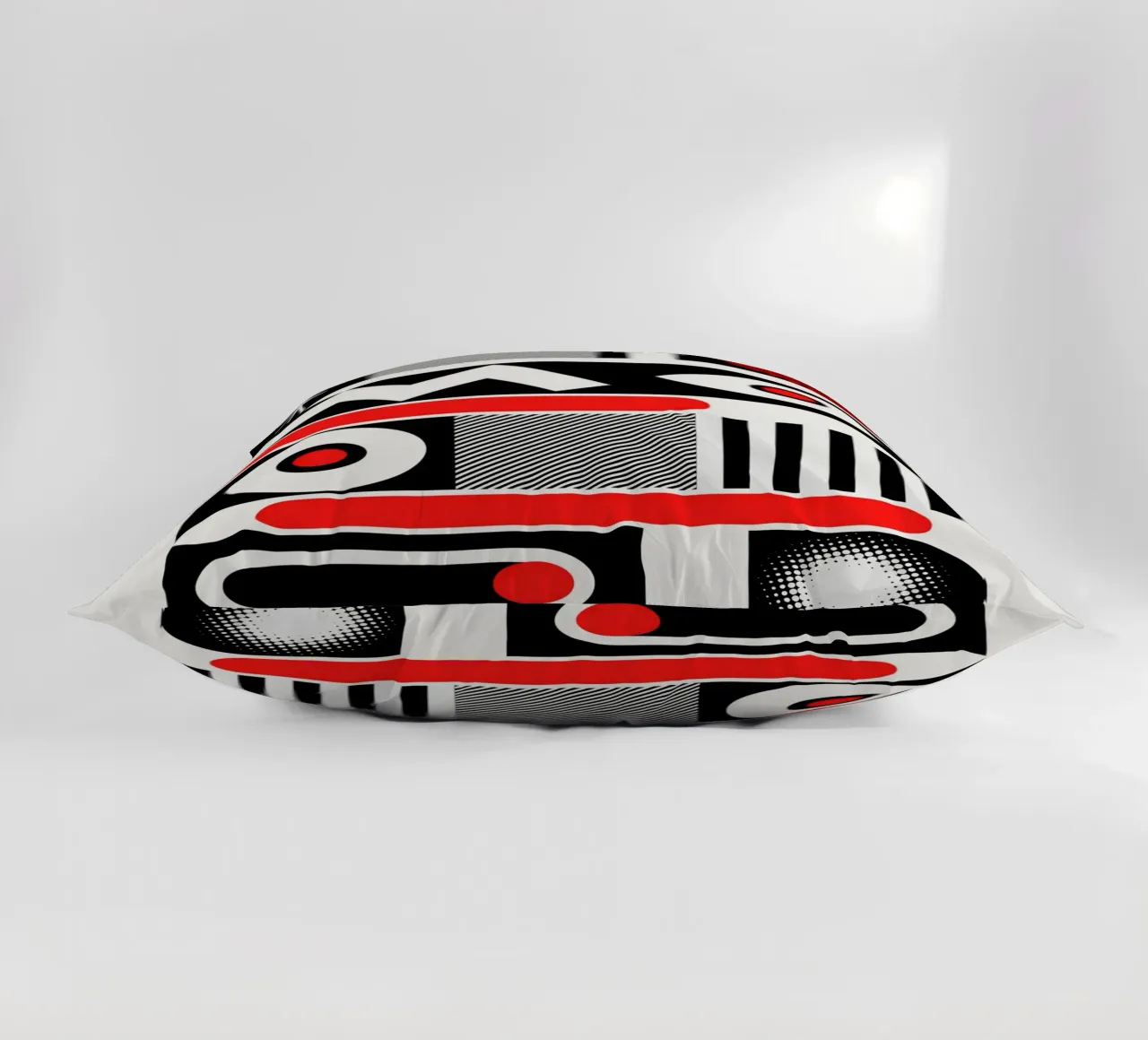 Rosso mono geometrico cuscino da Little Dean