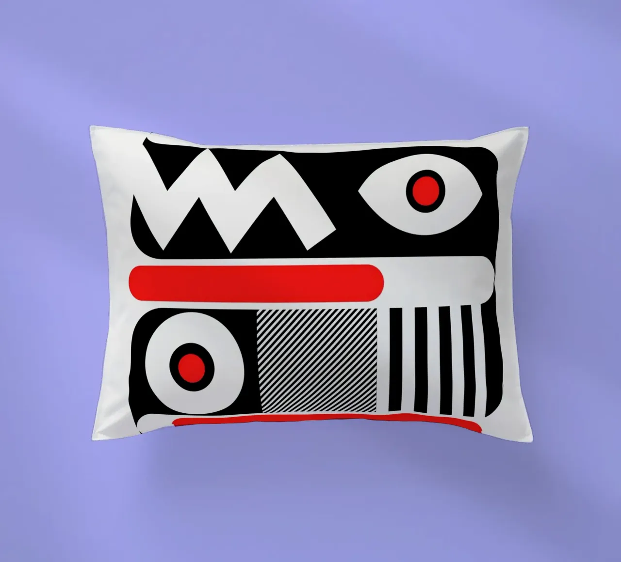 Rosso mono geometrico cuscino da Little Dean