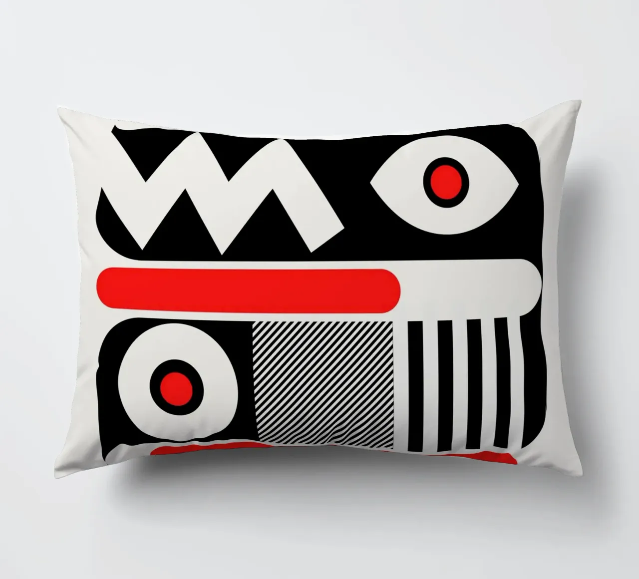 Rosso mono geometrico cuscino da Little Dean