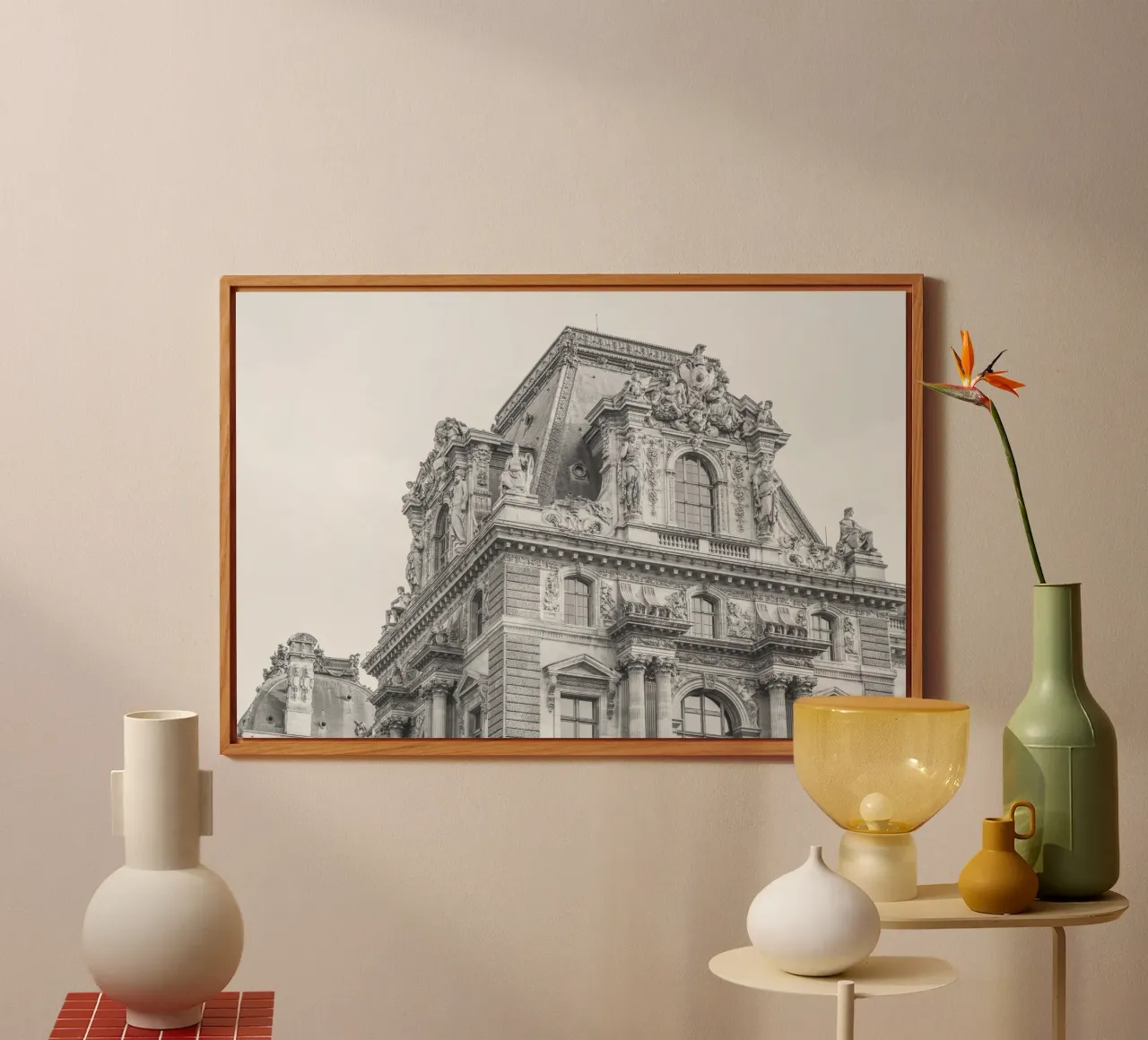 Paris Building Black and White alluminio dibond da GraceDigitalArtCo