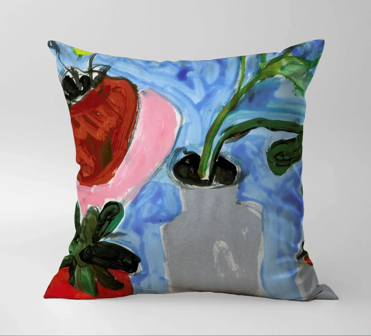Things On The Table decorative cushion by Sonia Brittain