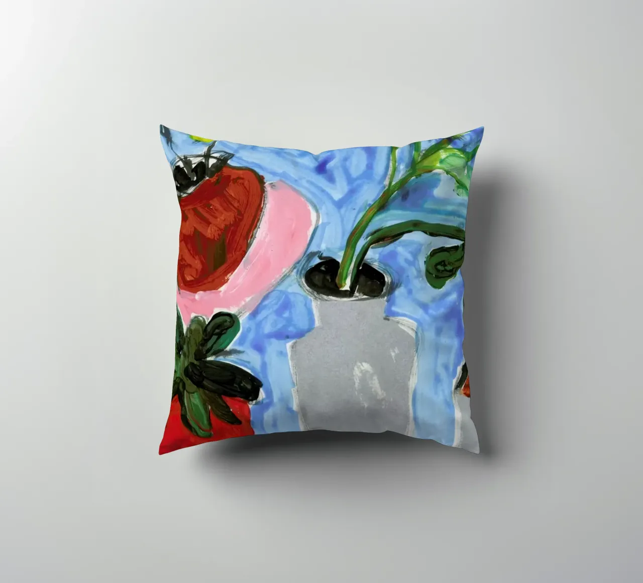 Things On The Table decorative cushion by Sonia Brittain