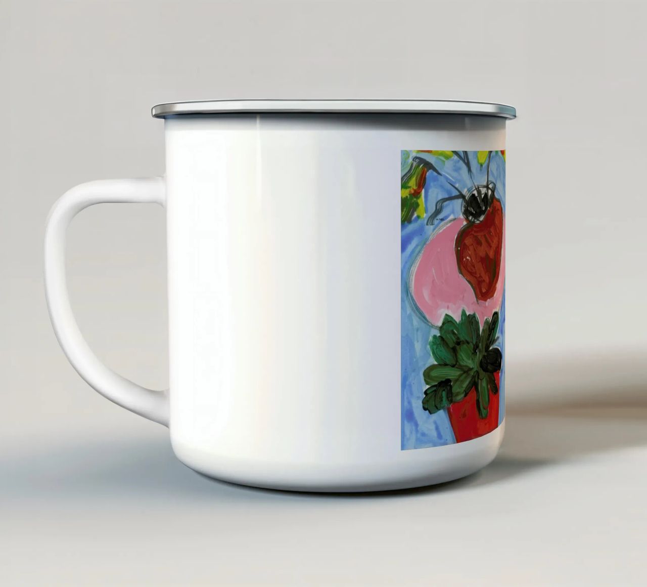 Things On The Table tazza in smalto da Sonia Brittain
