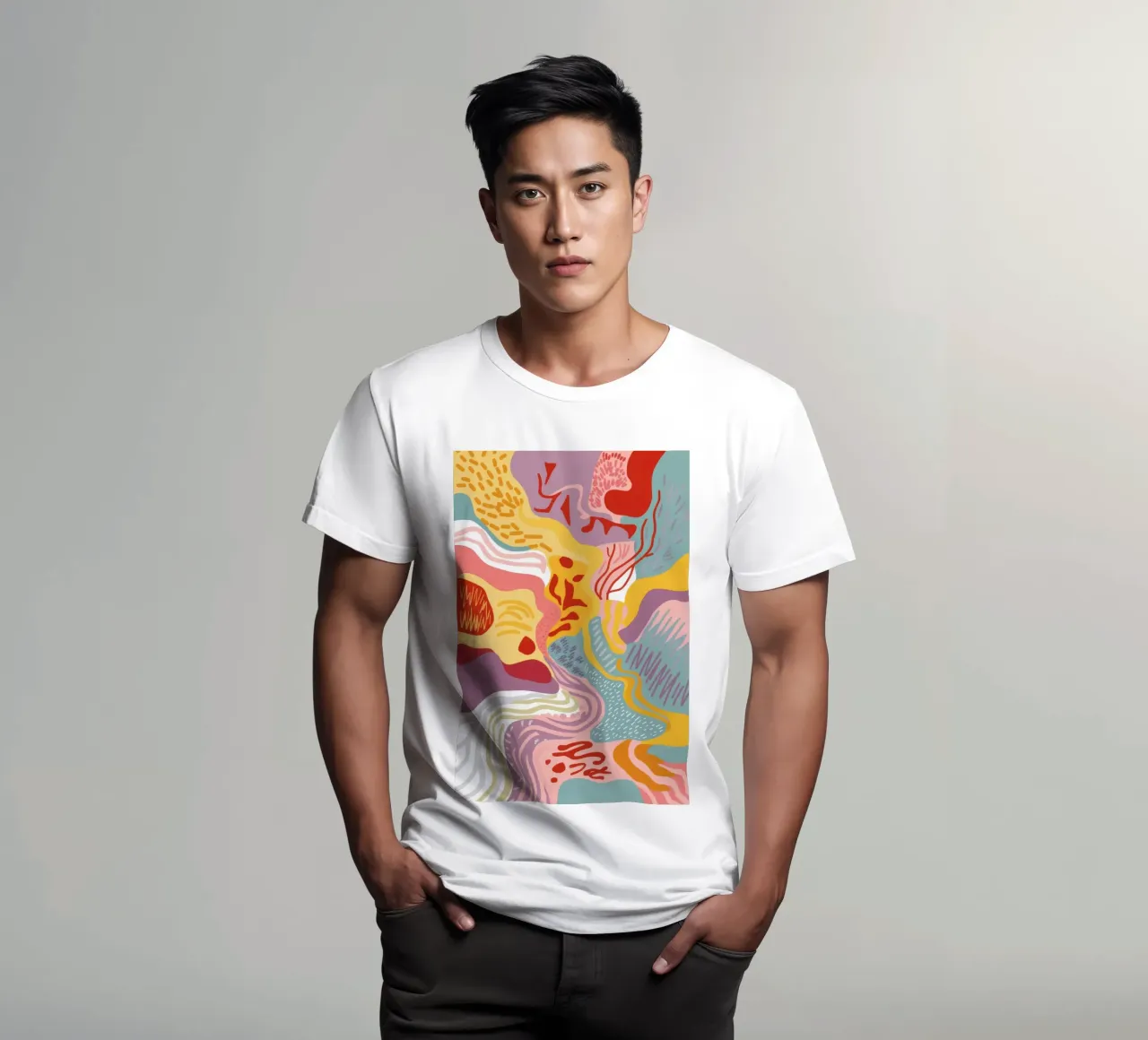 Warm Swirl Abstract t-shirt by Lumi Eyes