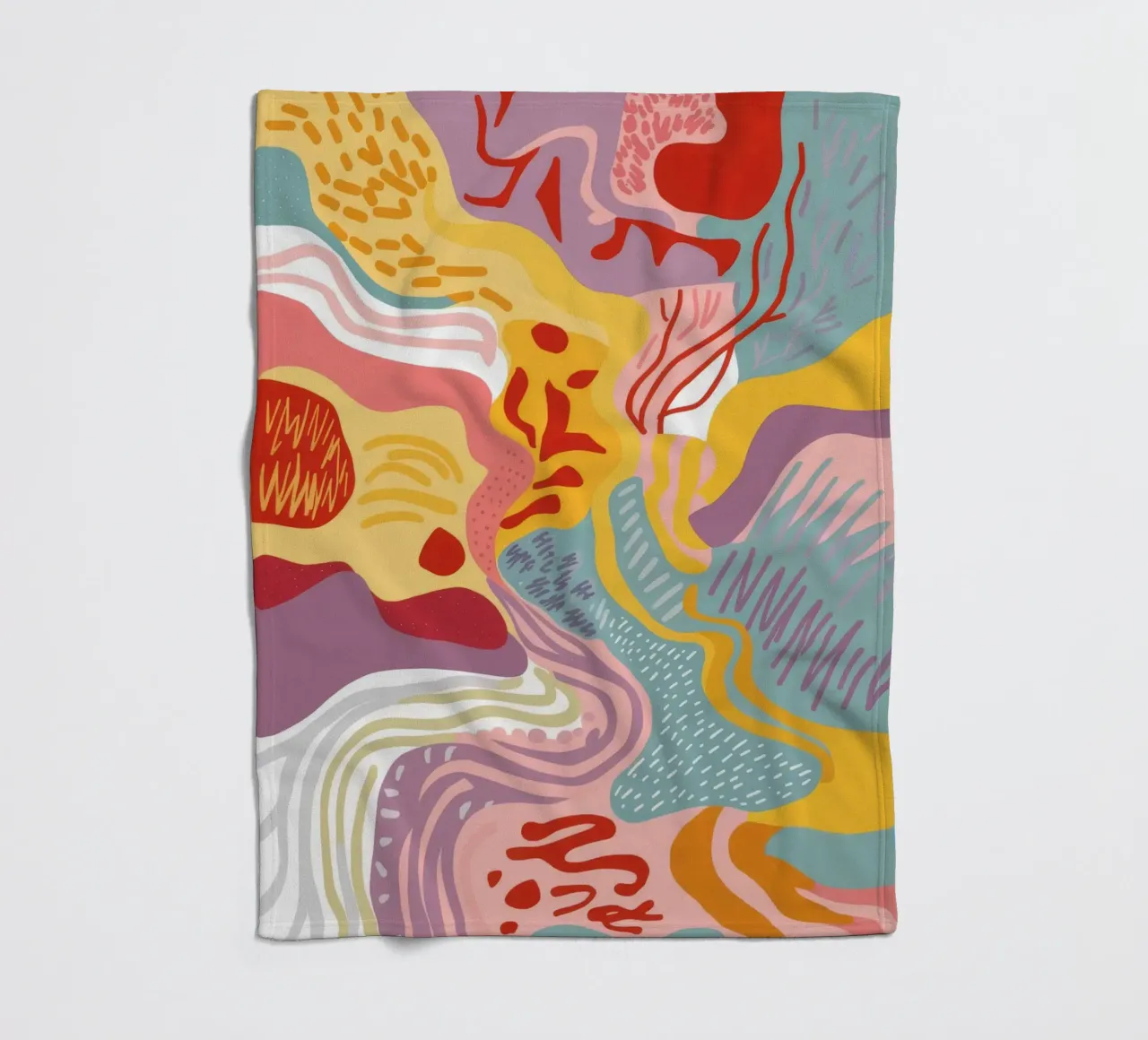 Warm Swirl Abstract fleece blanket by Lumi Eyes