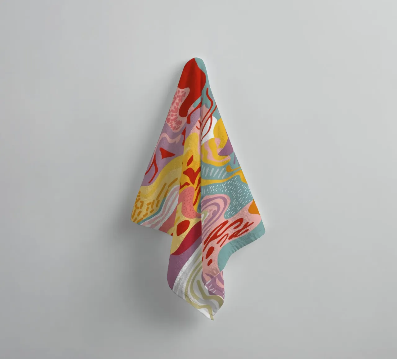 Warm Swirl Abstract towel by Lumi Eyes
