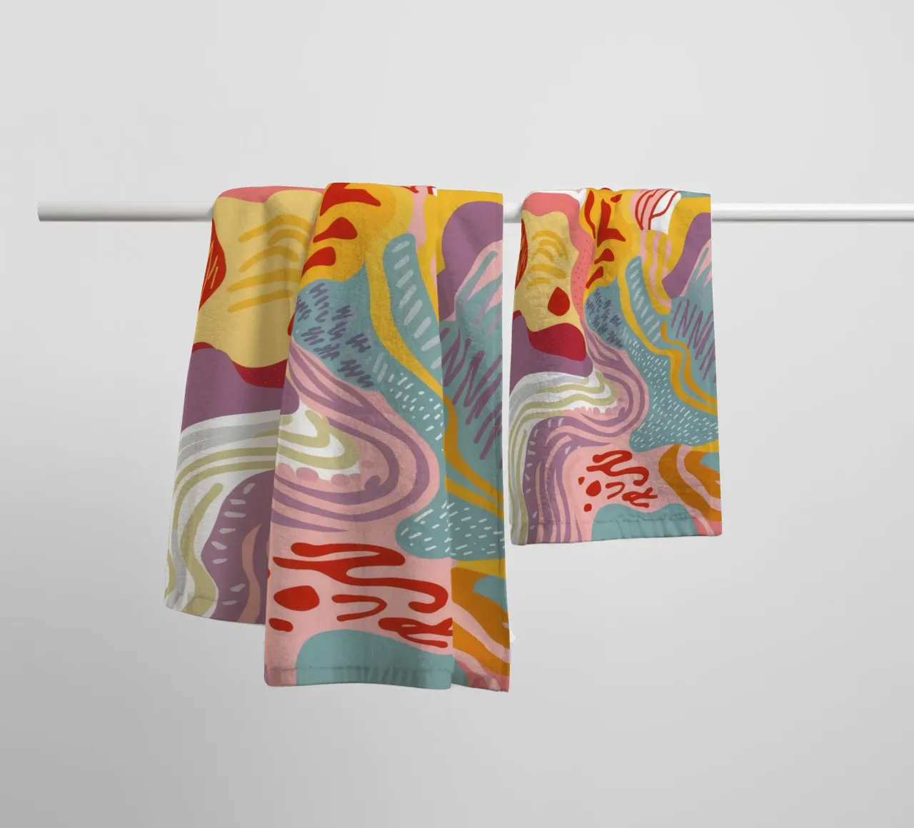 Warm Swirl Abstract towel by Lumi Eyes