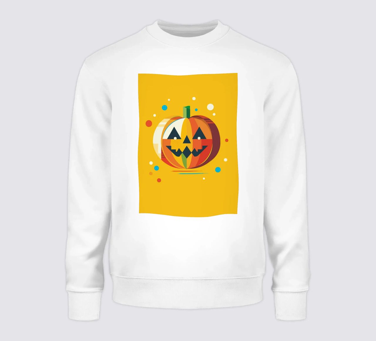 Zucca di Halloween geometrica e colorata con un viso allegro felpa da namosh