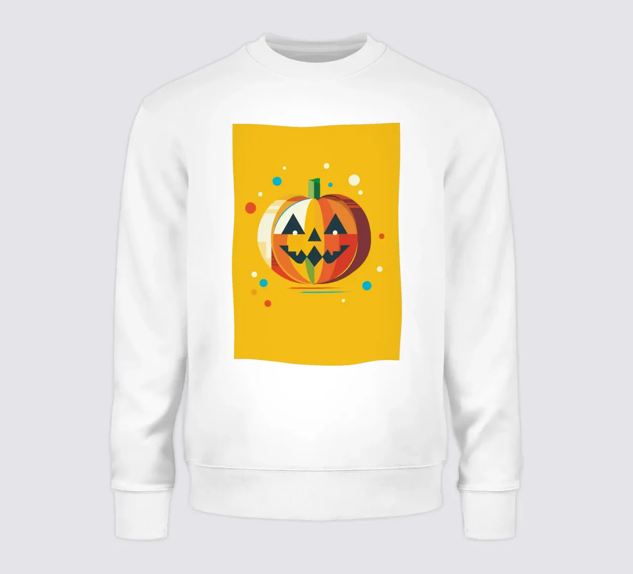 Citrouille géométrique colorée d'Halloween avec un visage joyeux sweat de namosh