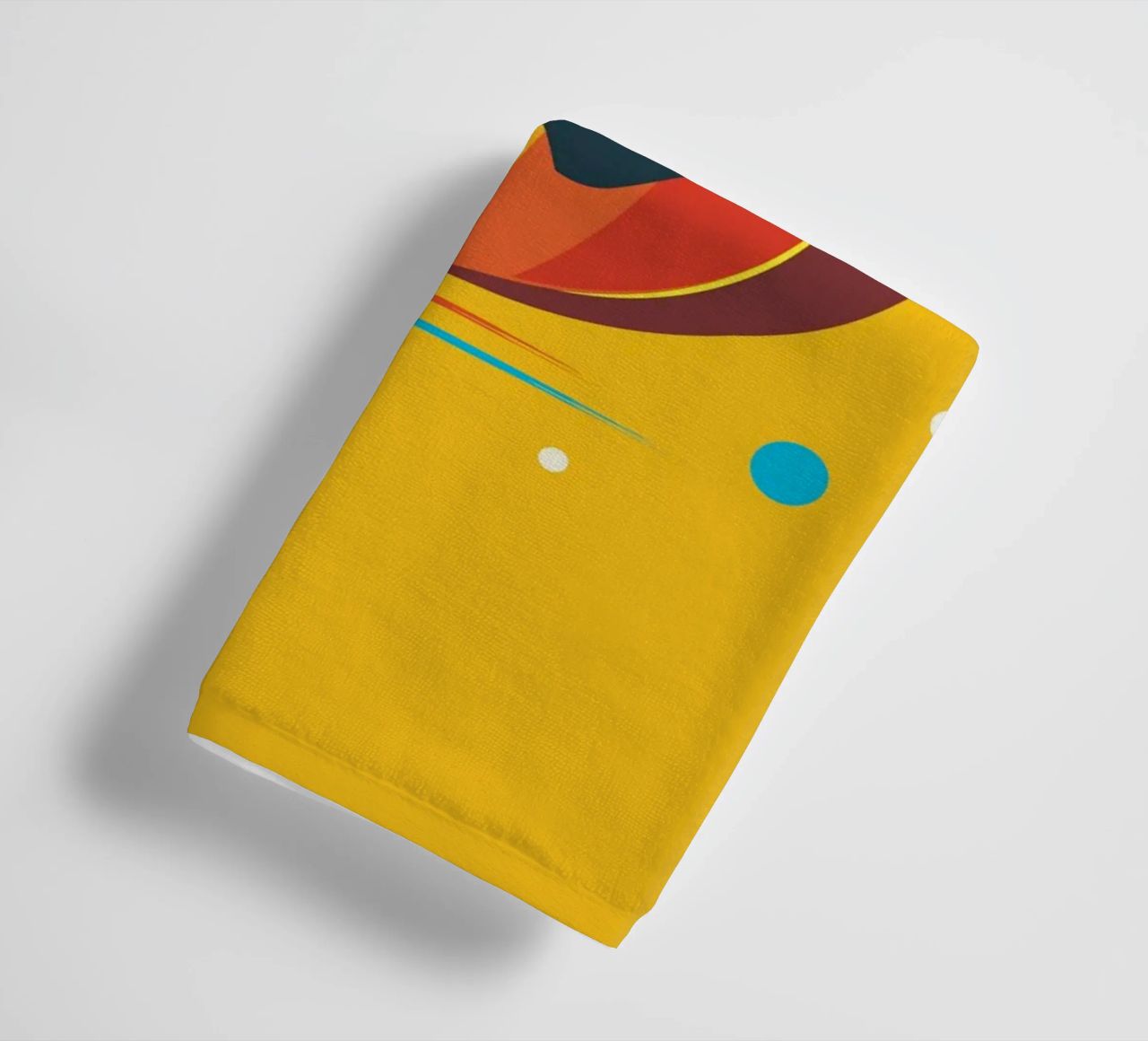 Zucca di Halloween geometrica e colorata con un viso allegro asciugamano da bagno da namosh