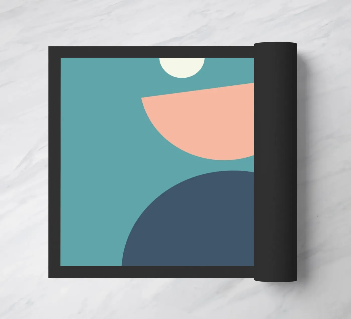 Geometric half circle doormat by Little Dean